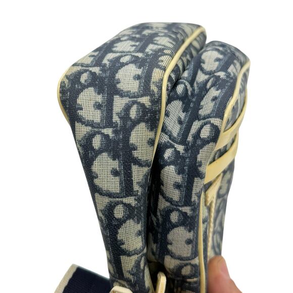 Christian Dior Diorissimo Crossbody Bag*Trotter Design in Blue and Cream trim - Picture 10 of 15